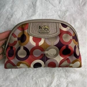 COACH Signature Canvas Make up Cosmetic Case